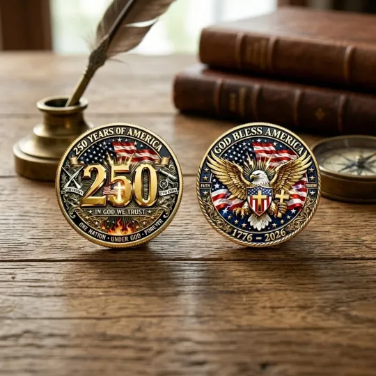 Discover 1776-2026 US 250th Anniversary Bald Eagle Commemorative Coin