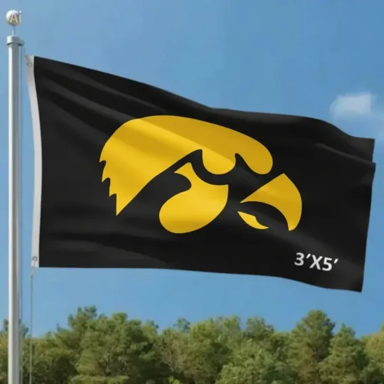 Discover University of Iowa Hawkeyes - Full Color 3'X5' Flag W/Grommets