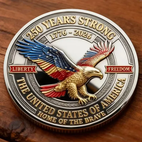 America 250th Anniversary Commemorative Challenge Coin