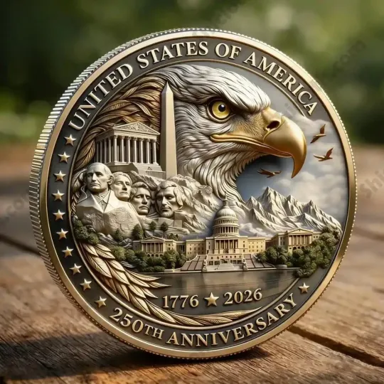 United States Of America 250th Anniversary Commemorative Coin