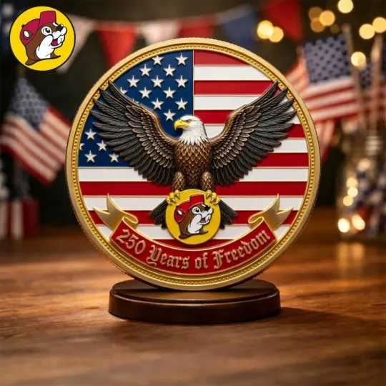 Buc-ee's America 250 Years of Freedom Coin Bald Eagle USA 250th Anniversary