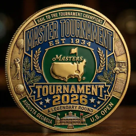 2026 Masters Tournament Golf Coin Augusta Georgia Legendary Round Gold Medal