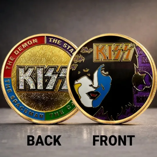 Discover KISS Paul Stanley Starchild Commemorative Coin The Demon Spaceman Catman Gold