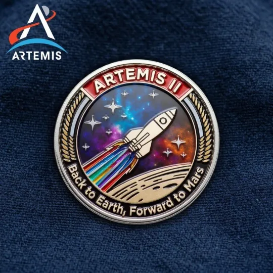 Discover NASA Artemis II Coin Back To Earth Forward To Mars Mission Space Exploration