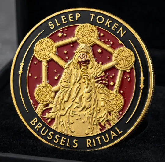 Discover Sleep Token Brussels Ritual Challenge Coin Atomium Vessel Metal Collectible Gift