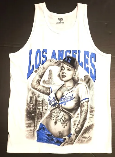 Marilyn Monroe LA Tank Top T-Shirt Men’s Medium Baseball Vest
