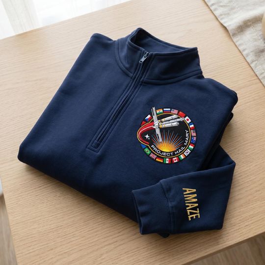 Project Hail Mary Shirt Quarter Zip Mission Patch, Amaze Amaze Amaze Shirt, Project Hail Mary Rocky Shirt, Book Lovers Gift, SciFi Gift