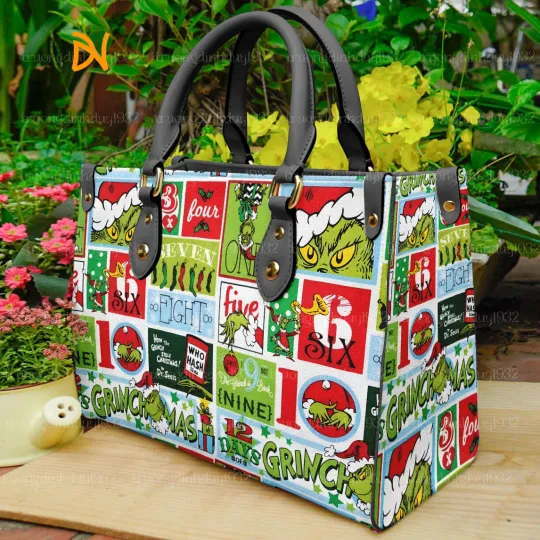 Discover Funny Character Christmas Leather Bag