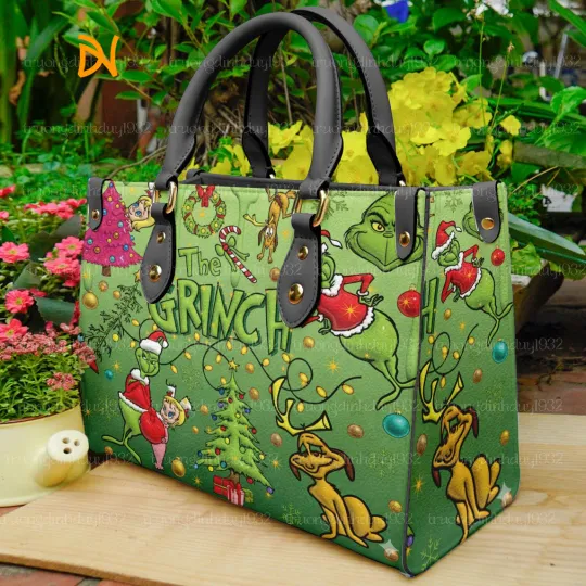 Discover Funny Character Christmas Leather Handbag