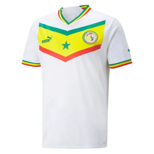 Discover Men's Senegal Football Jersey 2022-2023 White Home Shirt