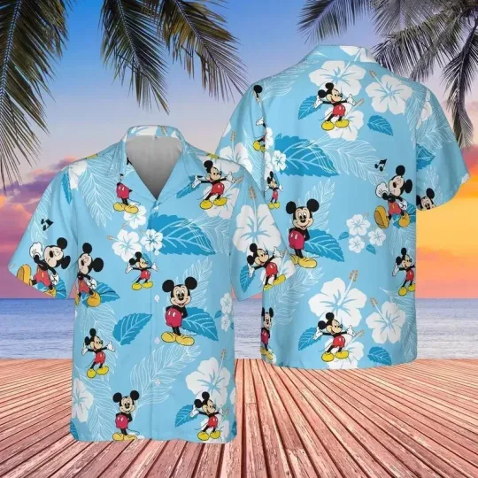 Discover Mickey mouse Hawaiian Button Down Shirt