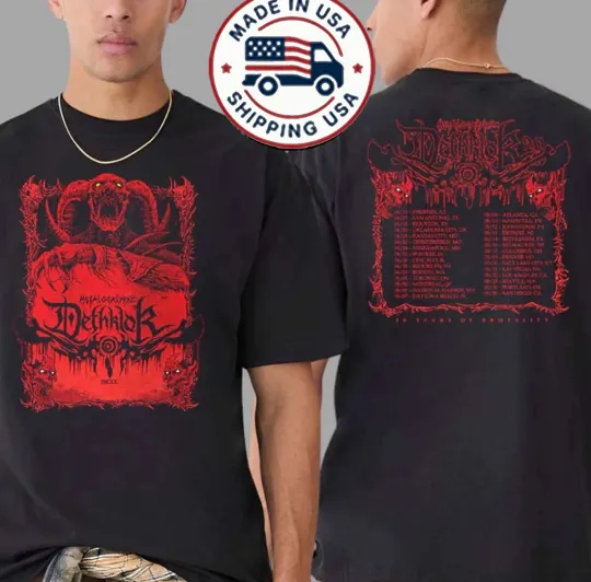 Dethklok Tour North America 2026 Double Sided T-Shirt Black