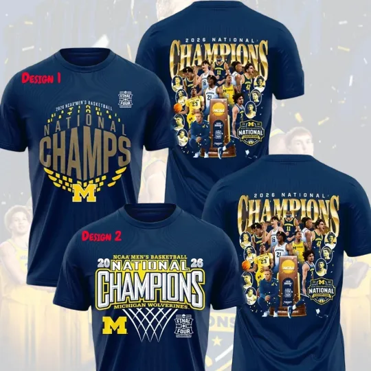 Discover Michigan Wolverines 2026 Men's Basketball National Champions All Player Shirt