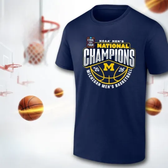 HOT! Michigan Wolverines 2026 NCAA Men’s Basketball National Champions T-Shirt