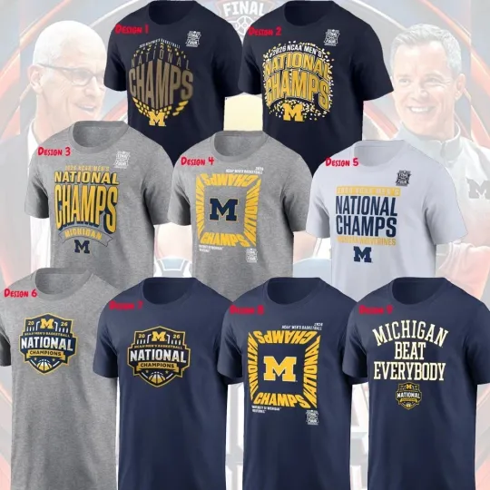 Michigan Wolverines 2026 Men's Basketball National Champions All Design Shirt