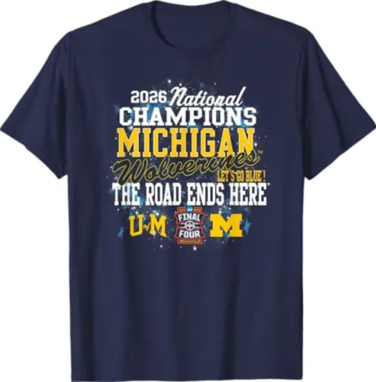 Michigan Wolverines 2026 National Champs Men's Basketball T-Shirt