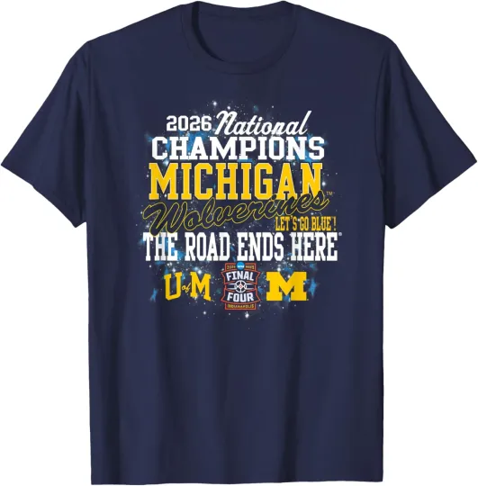 Discover Michigan Wolverines 2026 National Champs Men's Basketball T-Shirt