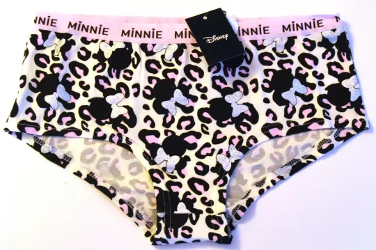 Minnie Mouse Leopard Print Knickers Womens Underwear