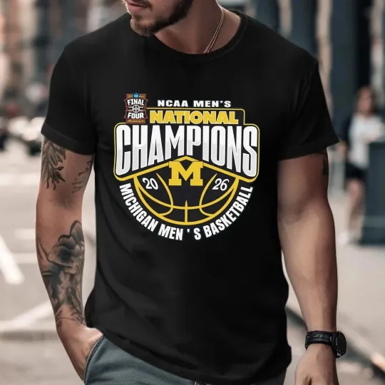 Discover Michigan Wolverines 2026 Basketball Champ T-Shirt | S - 4XL