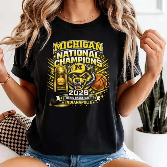 National Champions 2026 Shirt, Wolverines Basketball Tee Indianapolis NCAA Champ