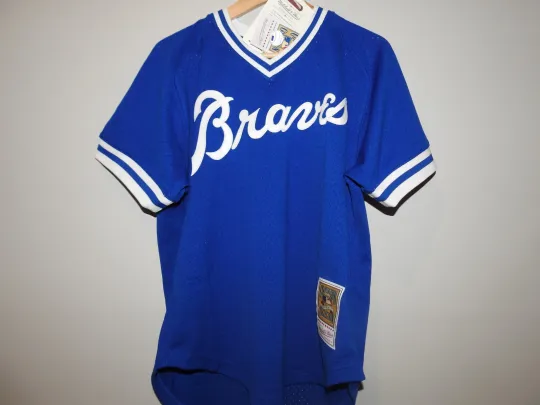 Mitchell & Ness Atlanta Braves #3 Baseball Jersey Men’s