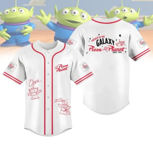 Toy Story Aliens Pizza Planet Baseball Jersey