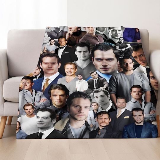 Discover Henry Cavill Photo Fleece Blanket, Henry Cavill Actor Blanket For Bed Couch Sofa, Christmas Vintage Home Decoration Gifts 2026 For Fan