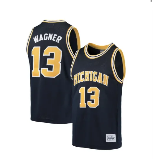 Discover Michigan Wolverines Moritz Wagner #13 Retro Brand Men's Blue Jersey