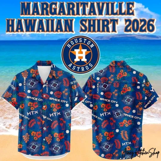 Astros 2026 Margaritaville Exclusivse Hawaiian Shirt Size XS-5XL