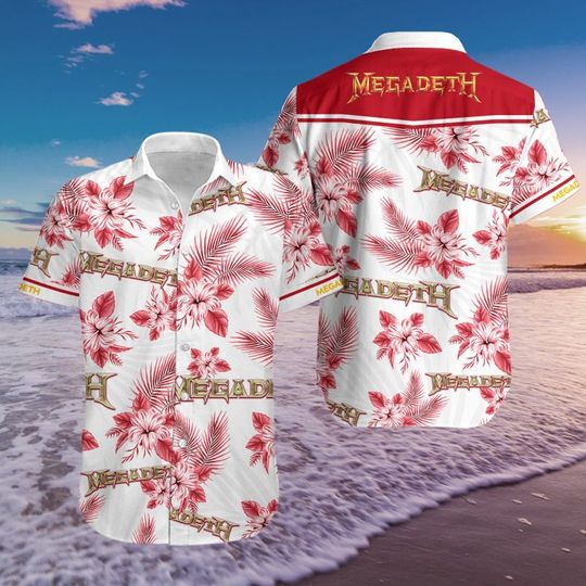 Megadeth Floral Hawaiian Shirt