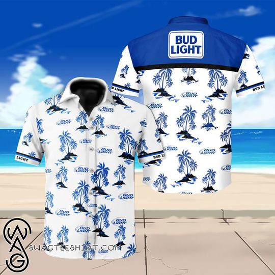 Bud Light Coconut Tree Hawaiian Shirt