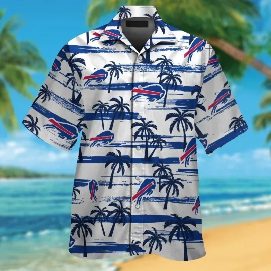 Buffalo Bills Tropical Palm Tree Island Aloha Summer Hawaiian Shirt