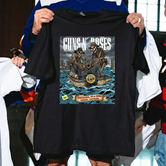 Discover Guns Roses Fortaleza Brazil Tour Apr 18 2026 Poster Graphic T-Shirt