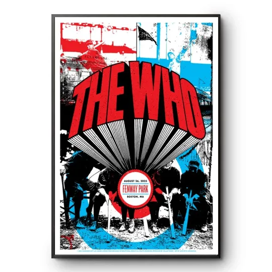 The Who Fenway Park Boston MA August 26 2025 Vertical Poster