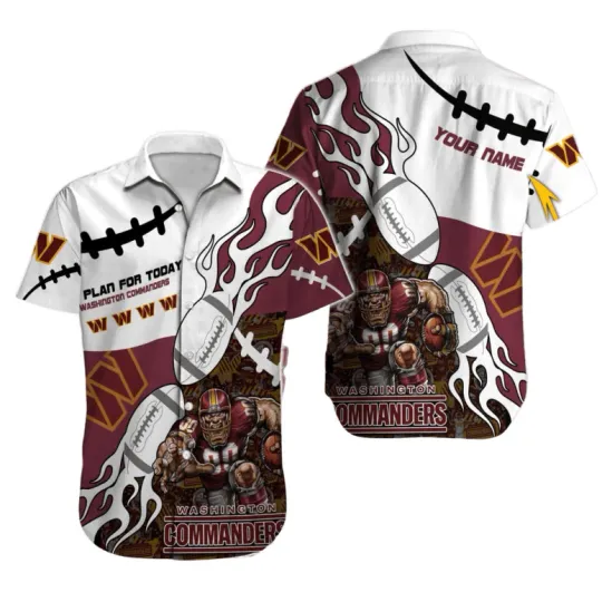 Washington Commanders Fire Play Hawaiian Shirt For Fans