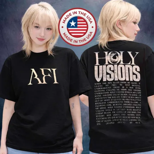 Discover AFI Holy Visions Tour 2026 Double Sided T-Shirt