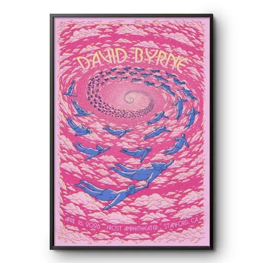 David Byrne In Stanford CA On Apr 16 2026 Tour Poster
