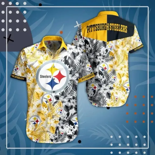 Pittsburgh Steeler Tropical Dual-Tone Hawaiian Shirt, Gift For football Fans