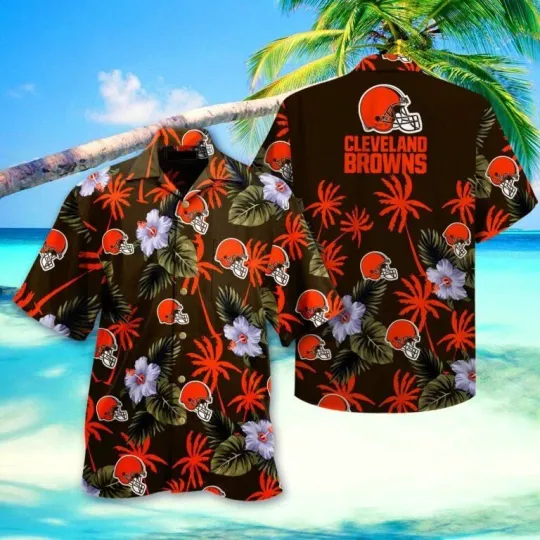 Cleveland Browns Tropical Breeze Hawaiian Shirt, Gift For football Fan