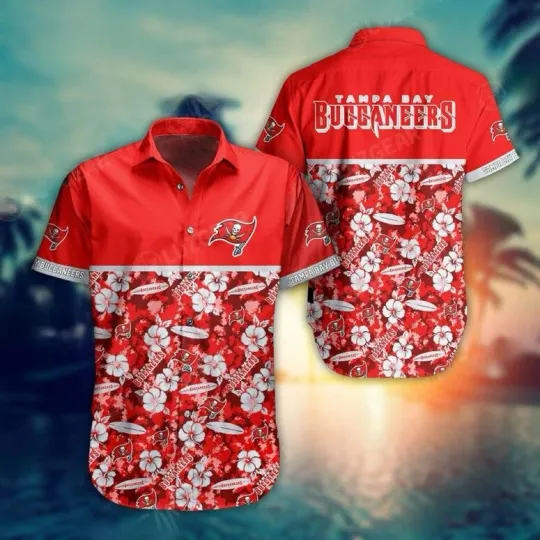Tampa Bay Buccaneers Pirate Shores Hawaiian Shirt, Gift For football Fans
