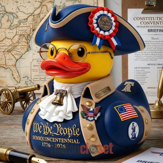 American Independence 250th Anniversary Commemorative Duck Figure