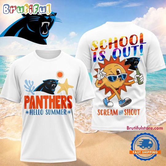 Discover Carolina Panthers Hello Summer Limited Edition 3D T Shirt