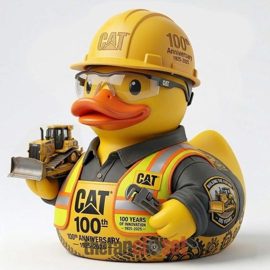 CAT 100th Anniversary Limited Collector Duck Figure