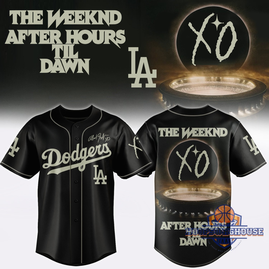 Dodgers x Weeknds After Hours Til Dawn XO Logo Baseball Jersey