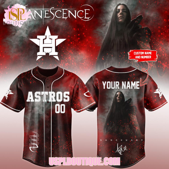Houston Astros x Evanescence World Tour 2026 Custom Red Jersey