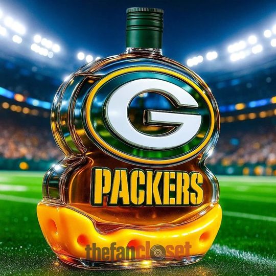 Green Bay Packers Whiskey Bottle, Father's Day Gift, Gift For Dad, Gift For Him
