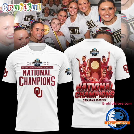 Oklahoma Sooners Champion 2026 Women’s Gymnastics National Champions Team Graphic Winner T Shirt