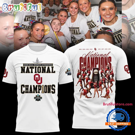Oklahoma Sooners Champion 2026 Women’s Gymnastics National Champions Team Graphic 3D Shirt