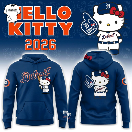 Detroit Tigers Hello Kitty Night Edition Hoodie