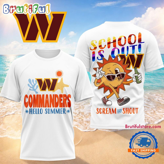 Washington Commanders football Hello Summer Limited Edition 3D T Shirt